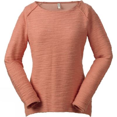 Top Weird Fish Colette Slub Crew Mujer - Coral - Chile CXE073891